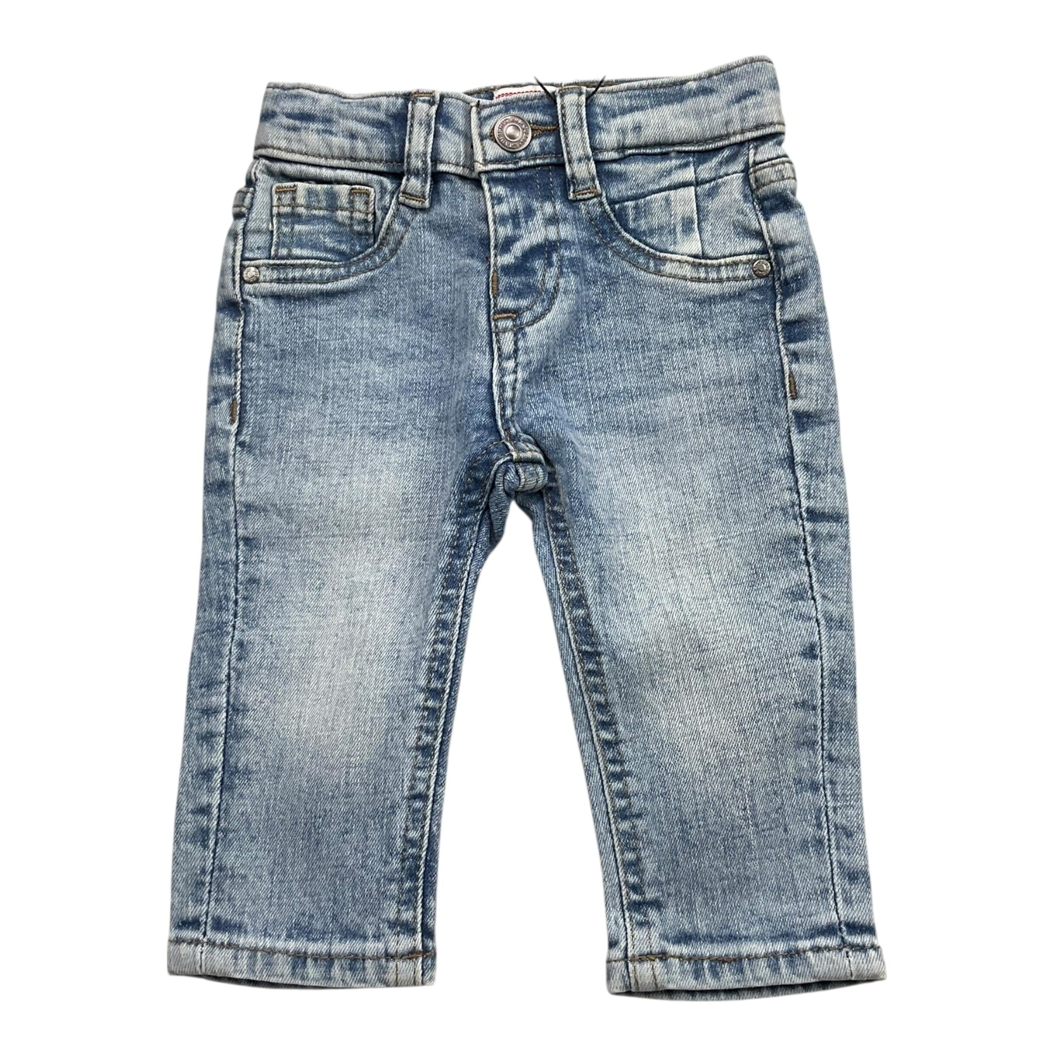 Guess Jeans Tinta Unita con Girovita Regolabile per Neonato N5RA07D52Z0 AZZURRO GUESS 