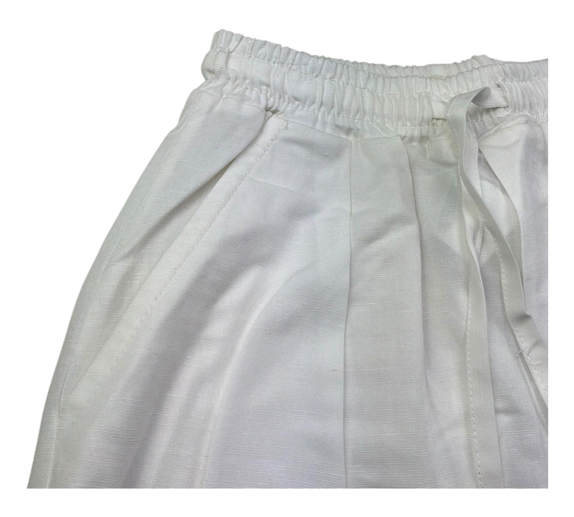 Paolo Pecora Bermuda Tinta Unita con Elastico In Vita per Bambino PP4217 BIANCO PAOLO PECORA 