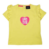 John Richmond T-Shirt Girocollo Tinta Unita con Stampa per Neonata RISP24037TS GIALLO JOHN RICHMOND 