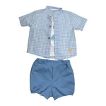 Valentina Bebes Completo 3 Pezzi T-Shirt-Camicia-Bermuda per Bambino LOVE20J AZZURRO VALENTINA BEBES 