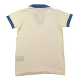 Trussardi Polo Mezza Manica Tinta Unita con Profili In Contrasto Panna per Bambino