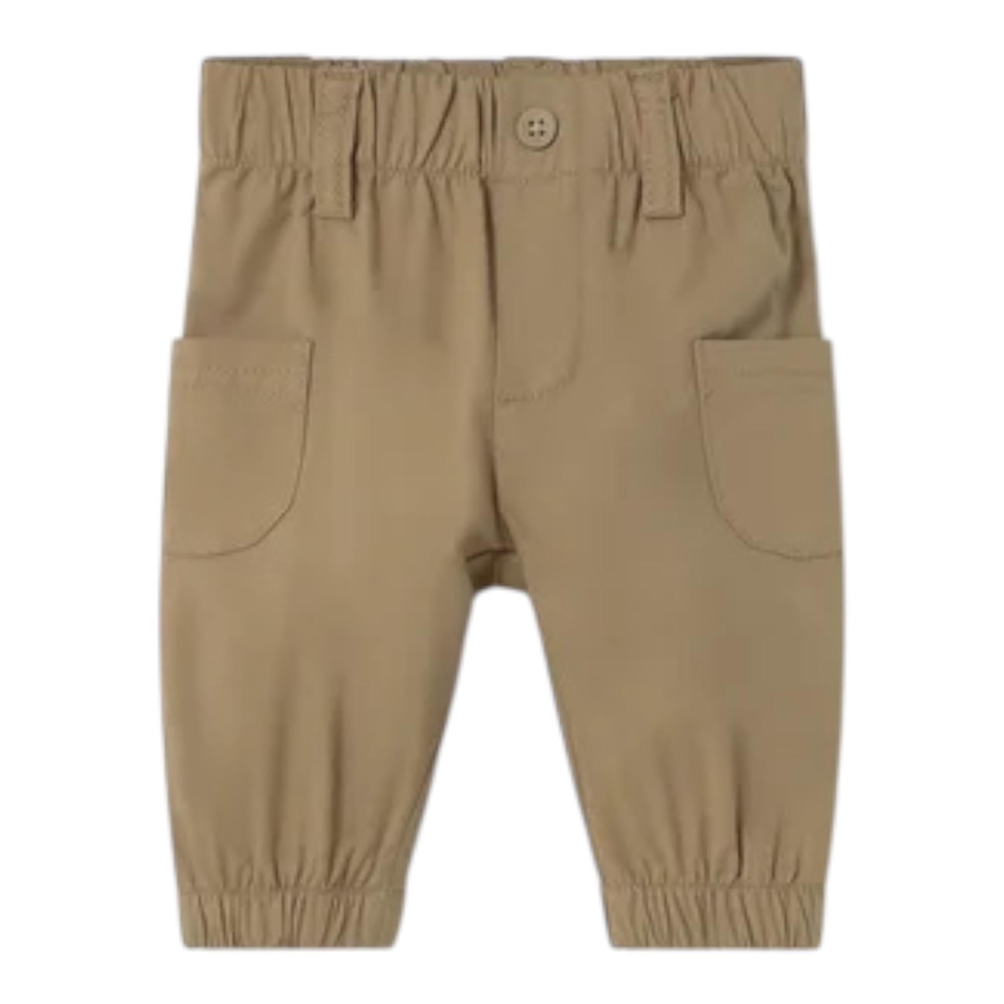 Mayoral Pantalone Tinta Unita con Elastico In Vita per Neonato 1563 CAMMELLO MAYORAL 