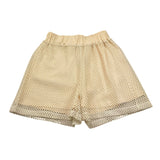 Janice Short Tinta Unita Traforato per Bambina JN679R BEIGE JANICE 