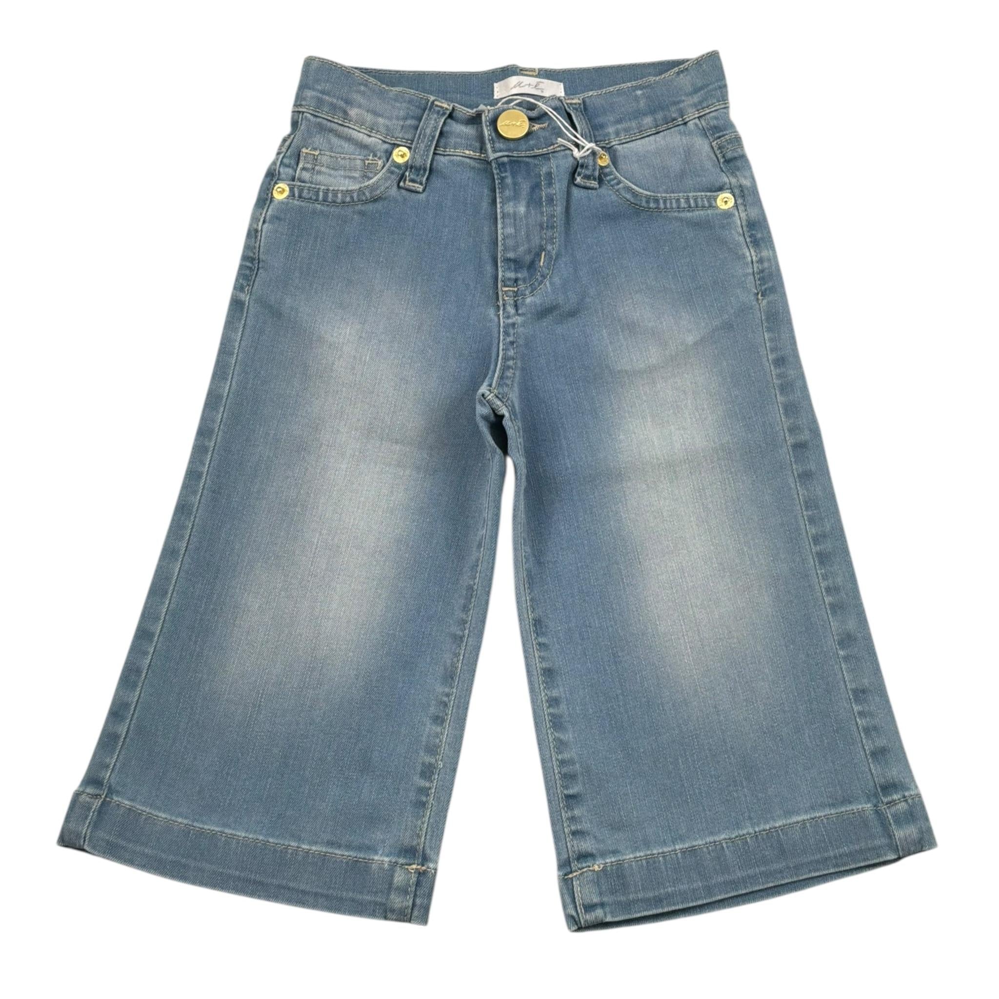 M+E' Jeans Tinta Unita Modello Palazzo per Neonata UE1706N AZZURRO M+E' 