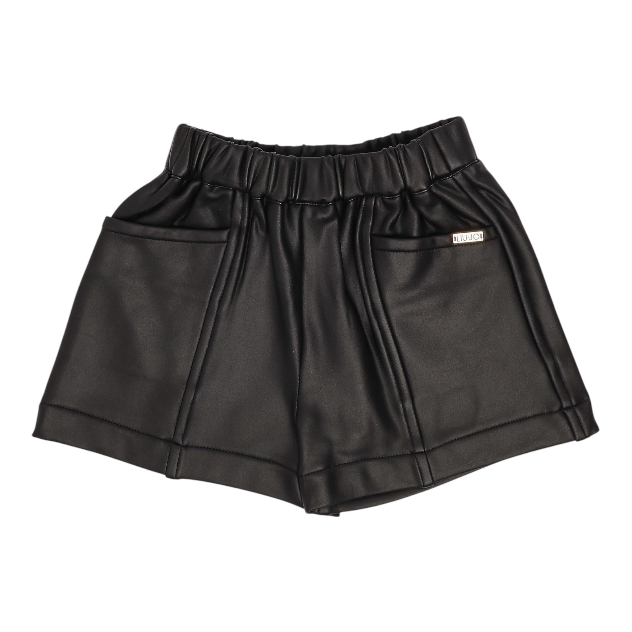 LIU JO short tinta unita con elastico in vita Nero per Bambina KF4012XX NERO LIU JO 