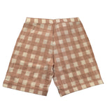 Lalalu' Short Bicolore con Fantasia A Quadri Bianco/Rosa per Bambina