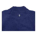 DONDUP maglia girocollo tinta unita con ricami Blu per Bambino DFMA002 BLU DONDUP 