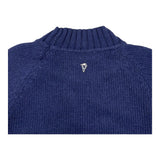 DONDUP maglia girocollo tinta unita con ricami Blu per Bambino DFMA002 BLU DONDUP 