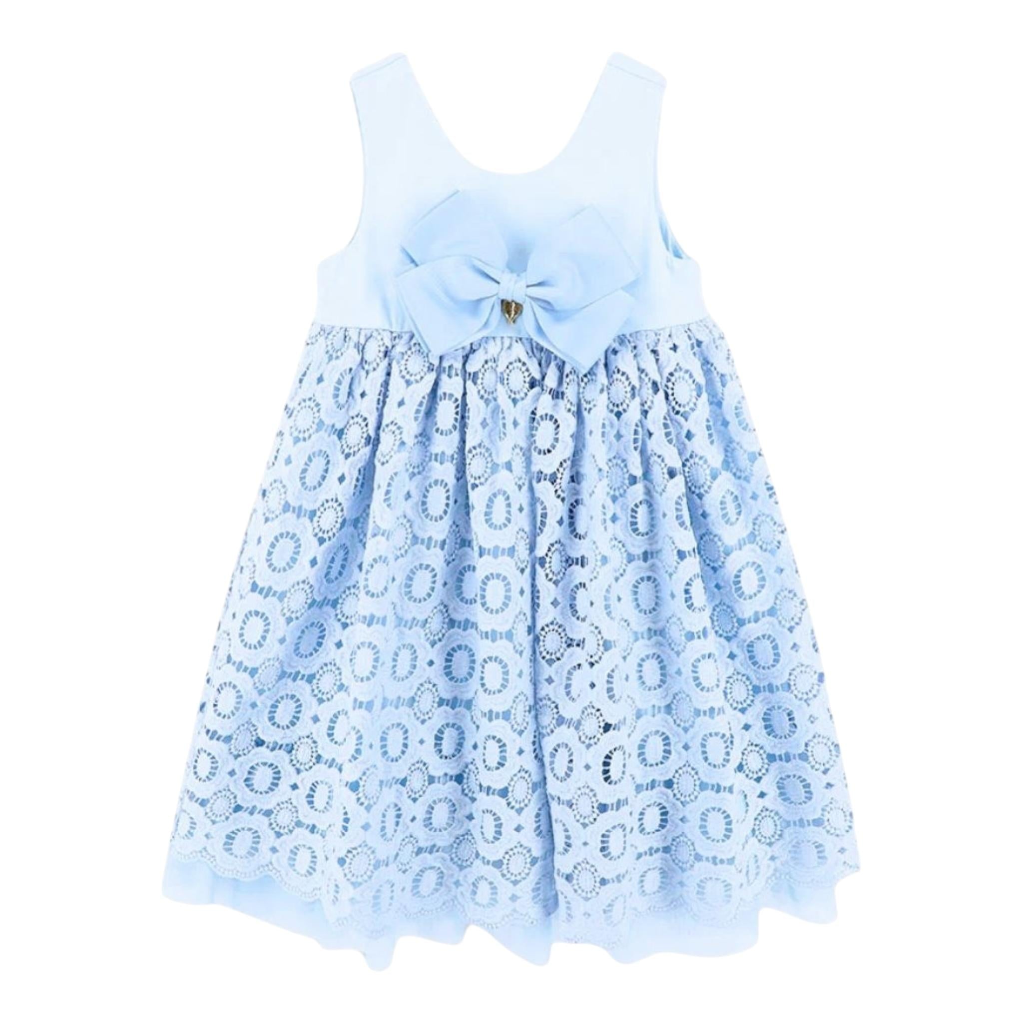 Angel'S Face Abito Tinta Unita Giromanica Traforato per Bambina CORELLA TURCHESE ANGEL'S FACE 