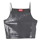 Diesel Top Bretelline Tinta Unita per Bambina J02179 GRIGIO DIESEL 