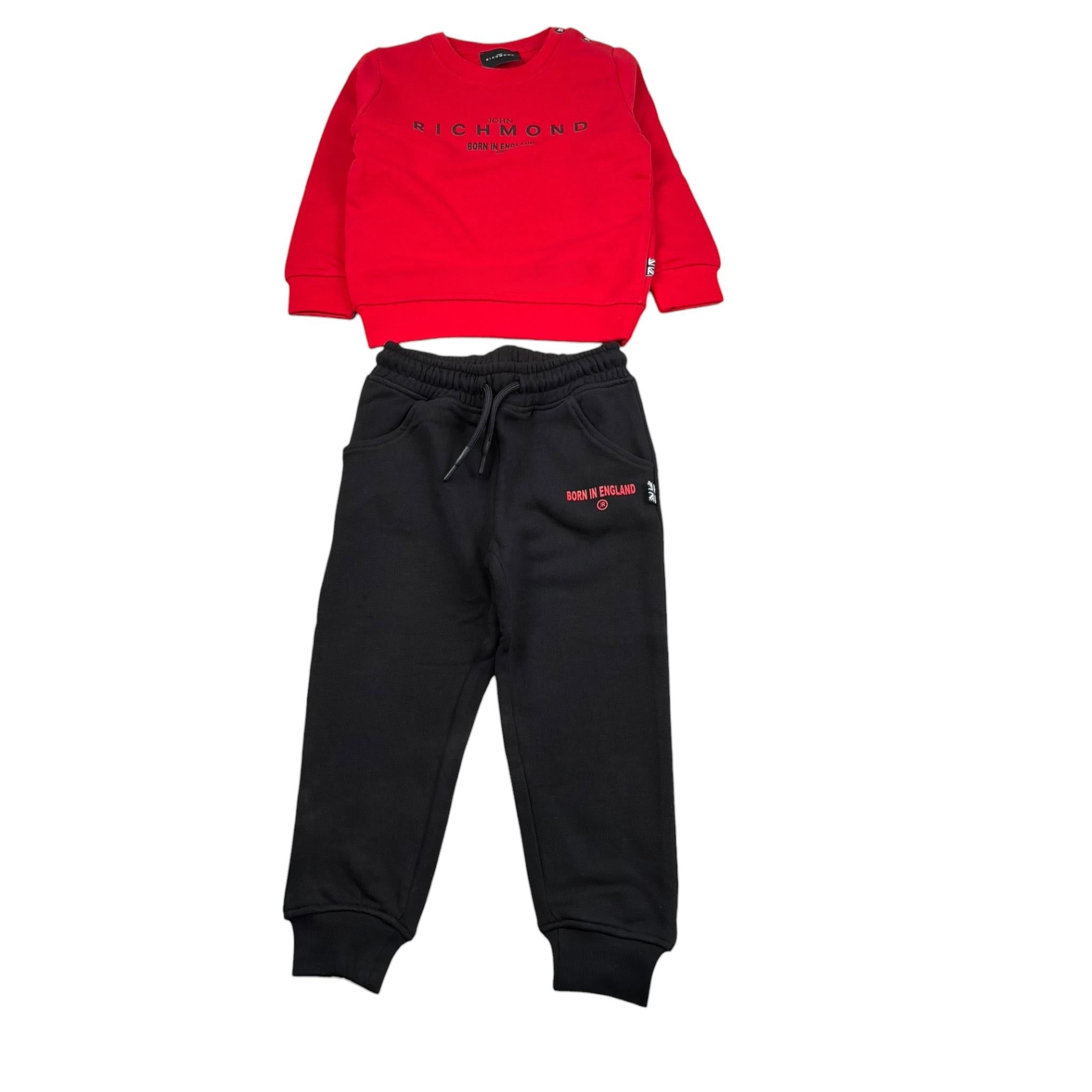 John Richmond Completo 2 Pezzi Felpa-Pantalone per Neonato RIA24040CF ROSSO/NERO JOHN RICHMOND 