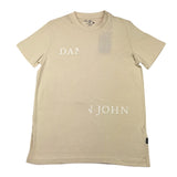 Dan John T-Shirt Girocollo Tinta Unita Con Logo Beige Per Bambino