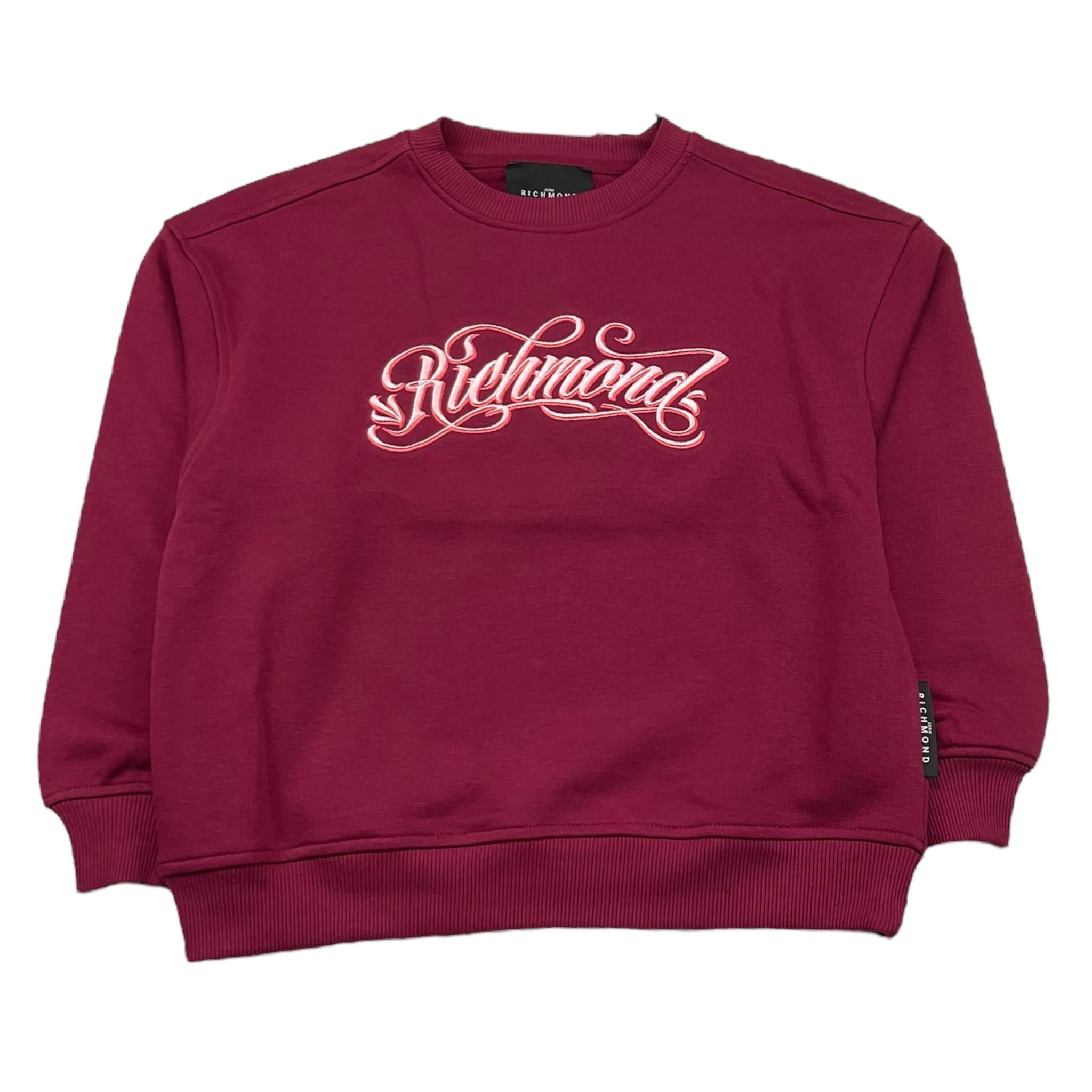 JOHN RICHMOND felpa chiusa girocollo tinta unita con stampa Bordeaux per Bambina RGA25102FE BORDEAUX JOHN RICHMOND 