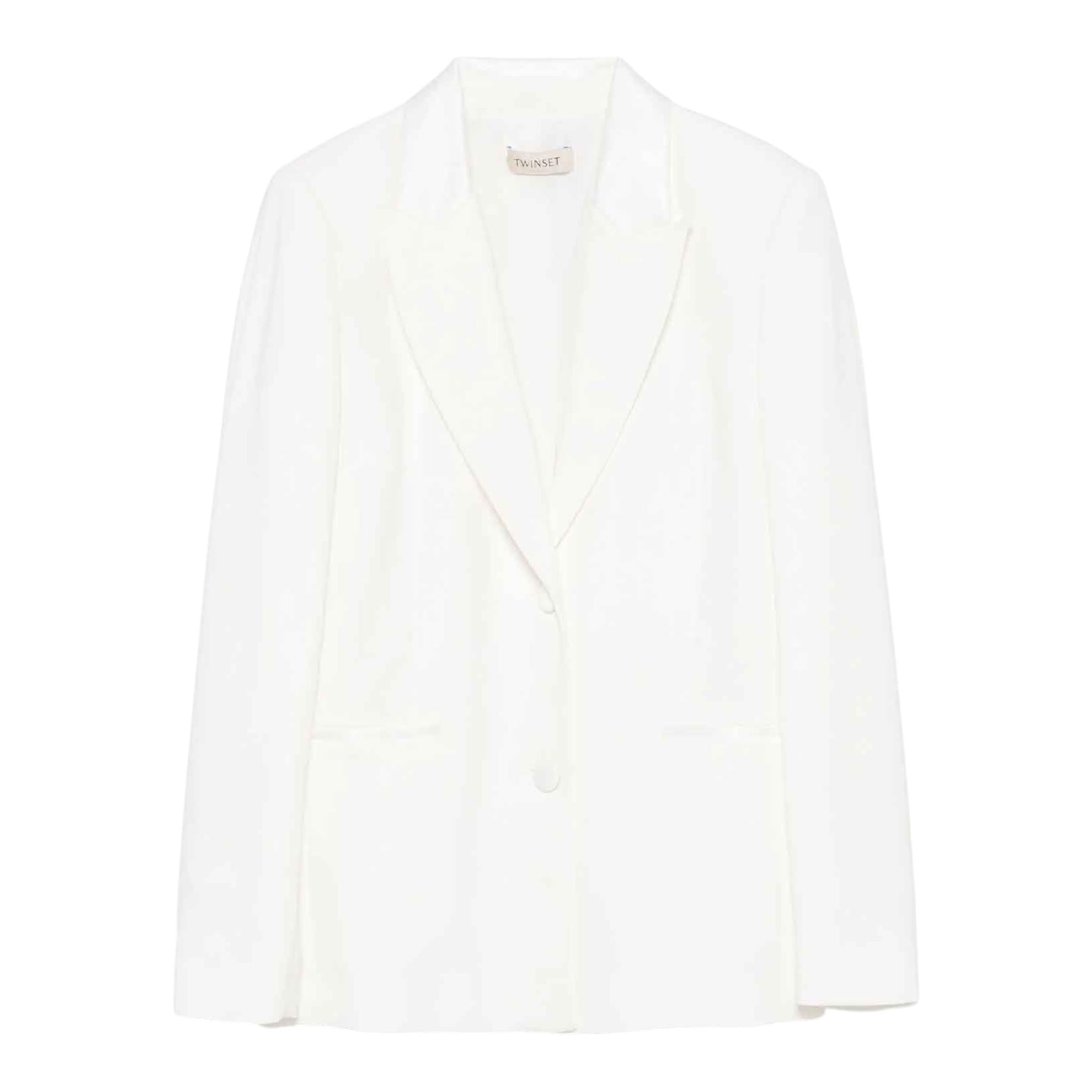 Twinset Giacca Tinta Unita con Bottoni per Bambina 251GJ2QNA BIANCO TWINSET 