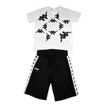 Kappa Completo 2 Pezzi T-Shirt-Bermuda  per Bambino 3746K00045 BIANCO/NERO KAPPA 