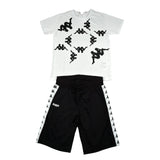Kappa Completo 2 Pezzi T-Shirt-Bermuda  per Bambino 3746K00045 BIANCO/NERO KAPPA 