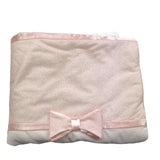 MINIMU' coperta bicolore con fiocco Bianco/rosa per Neonata P3960 BIANCO/ROSA MINIMU' 