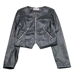 Patrizia Pepe Giubbino In Ecopelle Tinta Unita con Zip per Bambina 7O0014 NERO PATRIZIA PEPE 