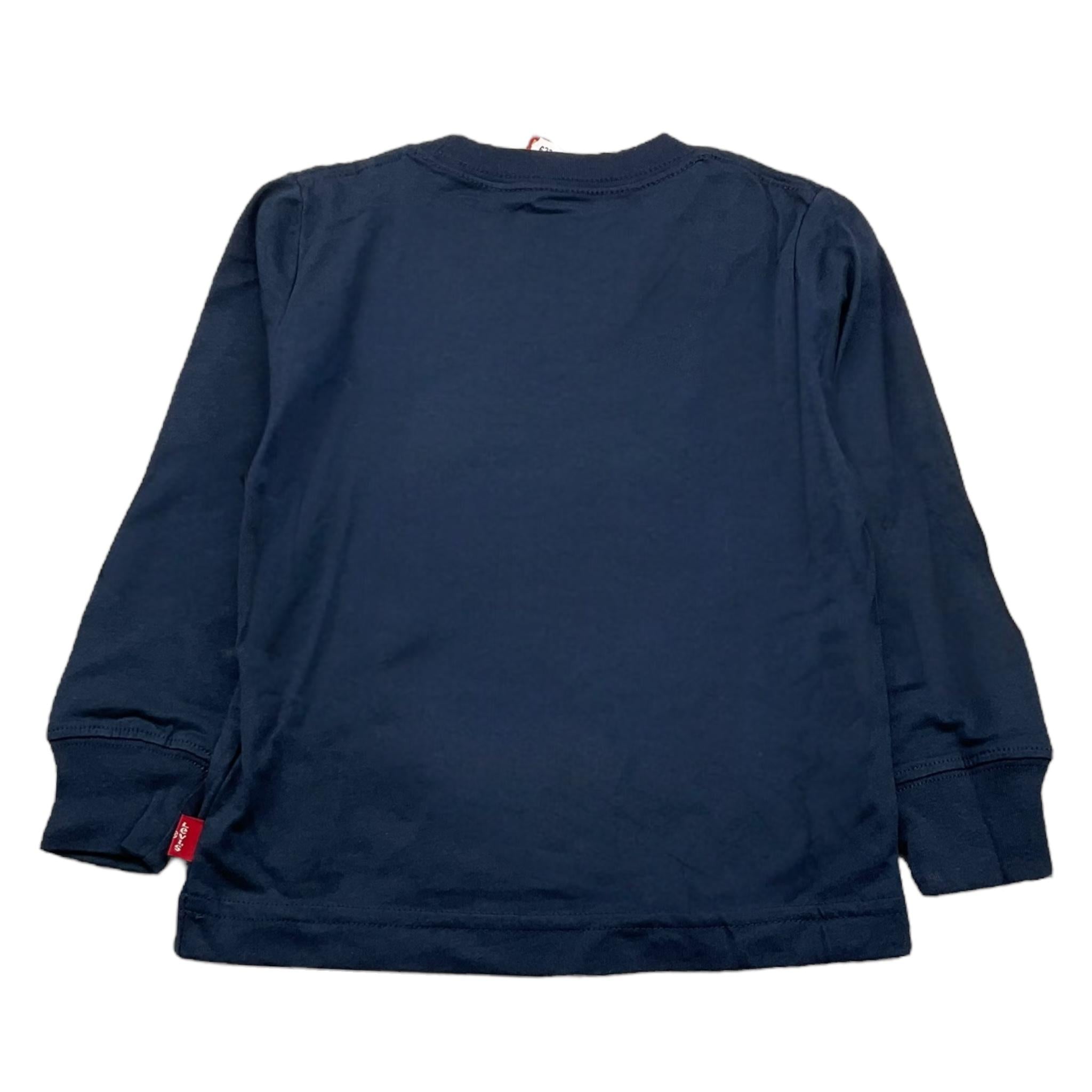 LEVI'S shirt girocollo tinta unita con logo Blu per Bambino 6E8646XX BLU LEVI'S 