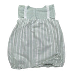 Babyvip Pagliaccetto Tinta Unita con Fantasia A Righe per Neonata T2825 VERDE BABYVIP 