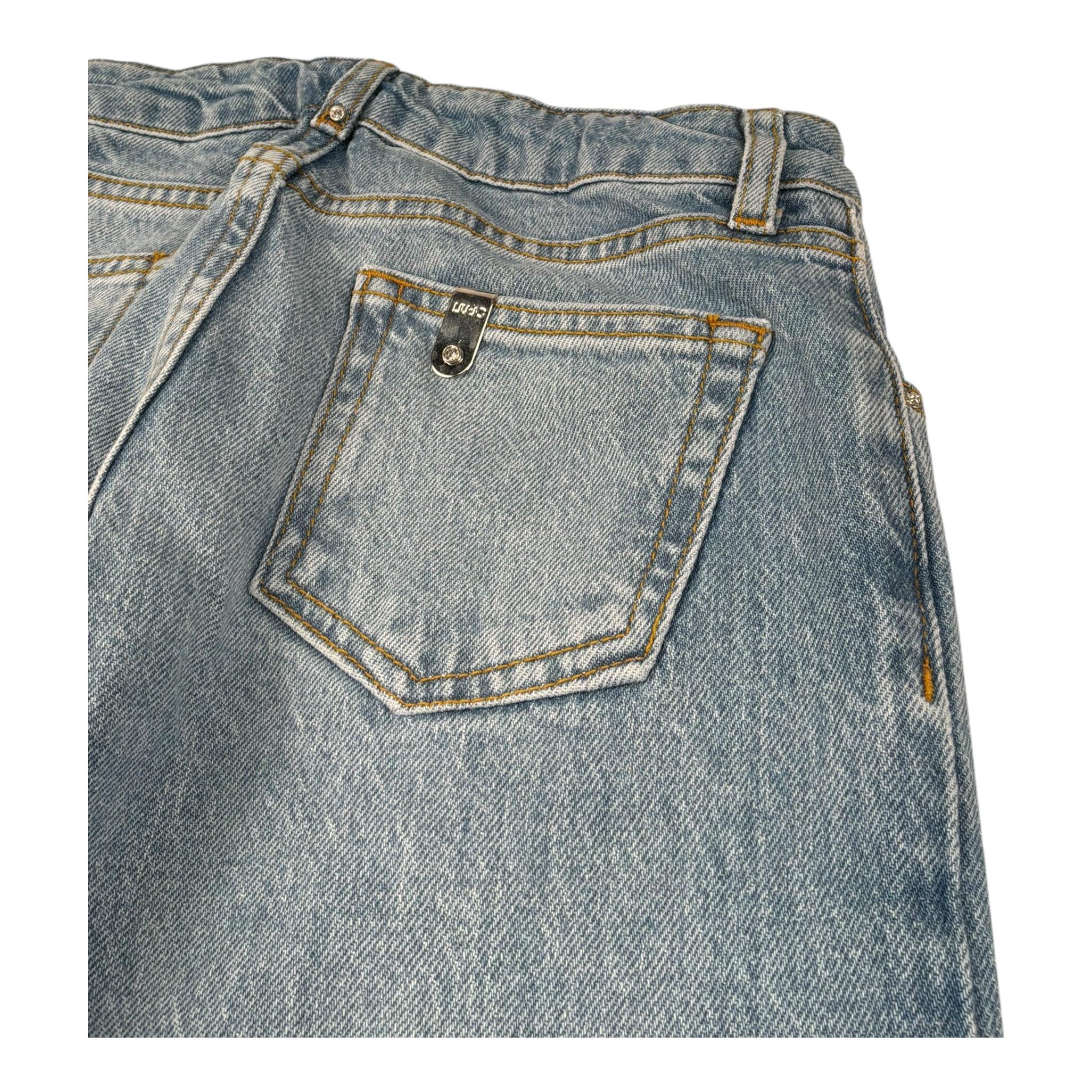 Liu Jo Jeans Tinta Unita Modello Palazzo per Bambina GA5097 AZZURRO LIU JO 