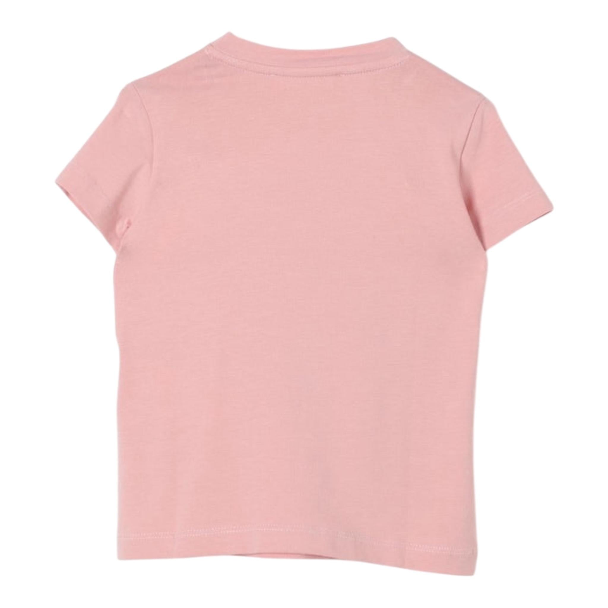 ELISABETTA FRANCHI t-shirt girocollo tinta unita con logo Rosa per Neonata EGTS084N ROSA ELISABETTA FRANCHI 