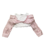U+È Top Canotta-Camicia Bicolore per Neonata UE1781 BIANCO/ROSA U+è 