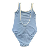 Saint Barth Costume Intero Tinta Unita  per Bambina CARASTRING AZZURRO SAINT BARTH 