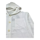 Paolo Pecora Camicia Manica Lunga Tinta Unita con Cappuccio per Bambino PP4216 BIANCO PAOLO PECORA 