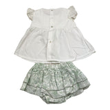 Valentina Bebes Completo 2 Pezzi Camicia-Culotte Bianco per Bambina