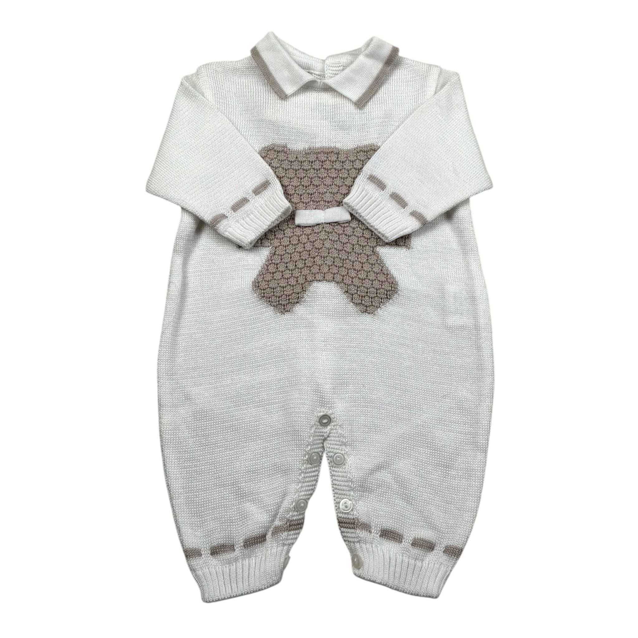 Marlu' Tutina Manica Lunga Tinta Unita per Neonato EP5810 PANNA MARLU' 