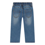 MOSCHINO jeans tinta unita con elastico in vita Blu per Neonato MUP059 BLU MOSCHINO 