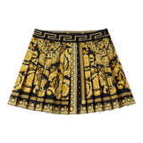 Versace Gonna Tinta Unita Con Fantasia Nero Per Bambina