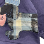 M+E' felpa tinta unita girocollo con applicazioni Blu per Neonata UE1194 BLU M+E' 