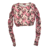Liu Jo Camicia Manica Lunga Fantasia Floreale Rosa Per Bambina
