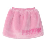 MOSCHINO gonna tinta unita con logo Rosa per Bambina HDJ039 ROSA MOSCHINO 