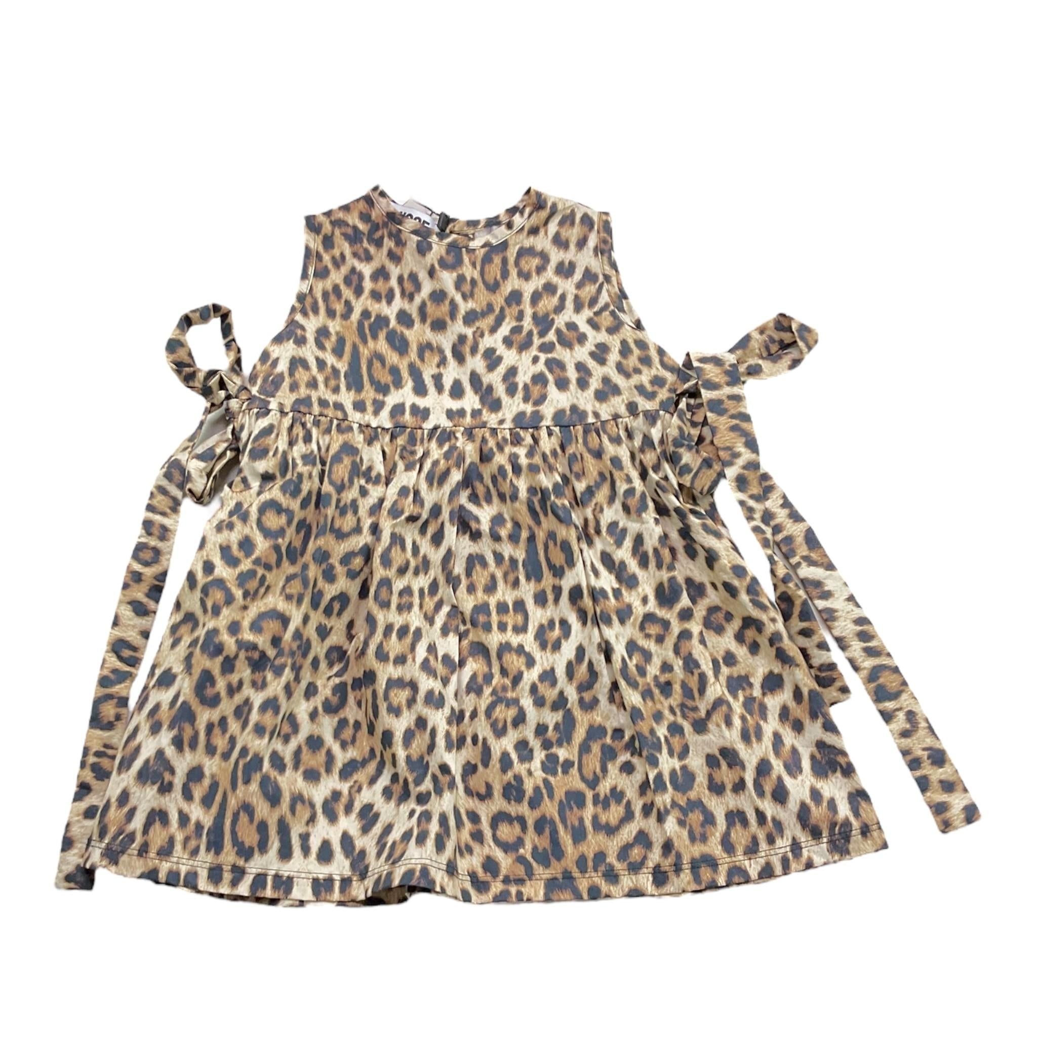 Mousse Abito Tinta Unita con Fantasia Maculata per Neonata LEOCHIC BEIGE MOUSSE 