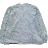 Saint Barth Camicia Manica Lunga Fantasia Zebrata per Bambina HARPERXXX AZZURRO SAINT BARTH 