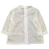 La Stupenderia Camicia Manica Lunga Tinta Unita Bianco Per Neonata