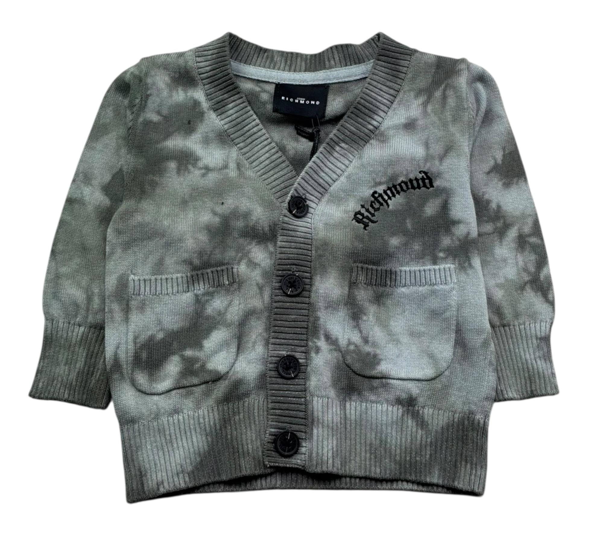 John Richmond Cardigan Tinta Unita Stampa Fantasia per Neonato RIP26066CD VERDE JOHN RICHMOND 