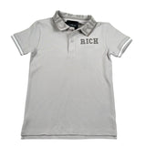 John Richmond Polo Mezza Manica Tinta Unita per Bambino RBP26030PO GRIGIO JOHN RICHMOND 