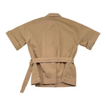 Lu Lu By Miss Grant Camicia Tinta Unita con Cintura per Bambina LL3416 BEIGE LU LU BY MISS GRANT 