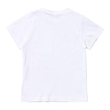 Balmain Maxi T-Shirt Girocollo Tinta Unita con Stampa per Bambina BS8A41 BIANCO BALMAIN 