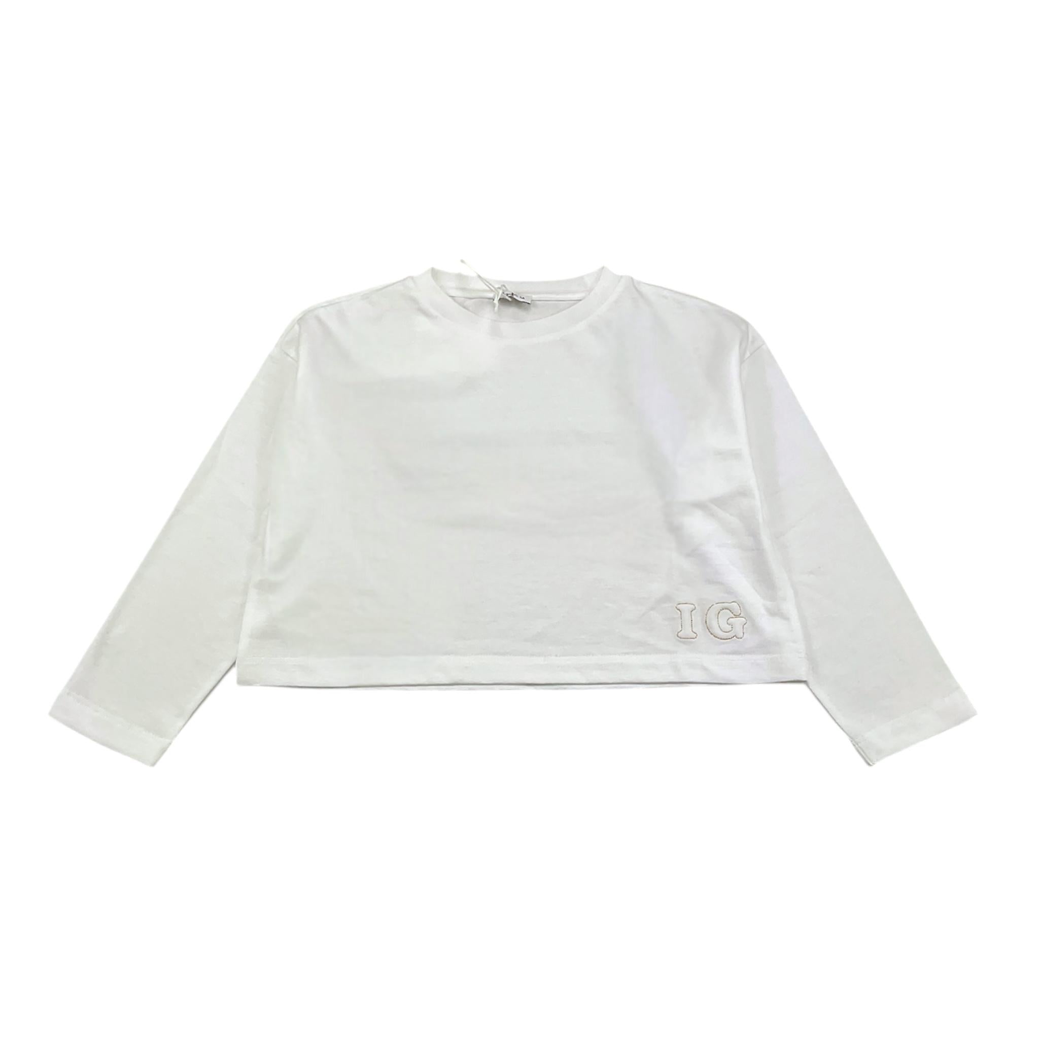 IL GUFO shirt girocollo tinta unita con logo Bianco per Neonata A24TA360MF002 BIANCO IL GUFO 