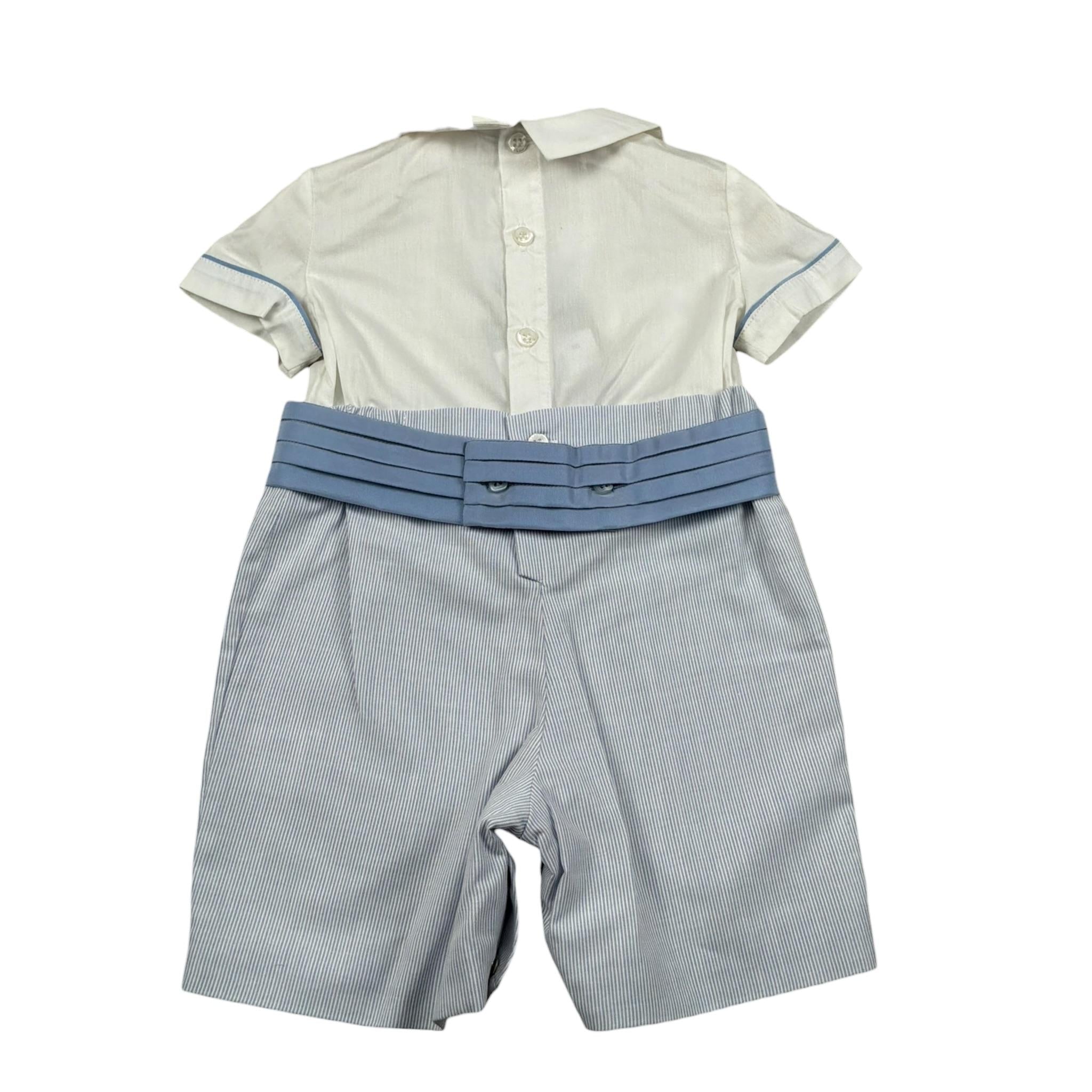 Baby A. Pagliaccetto Mezza Manica Bicolore per Neonato A2110 BIANCO/AZZURRO BABY A. 