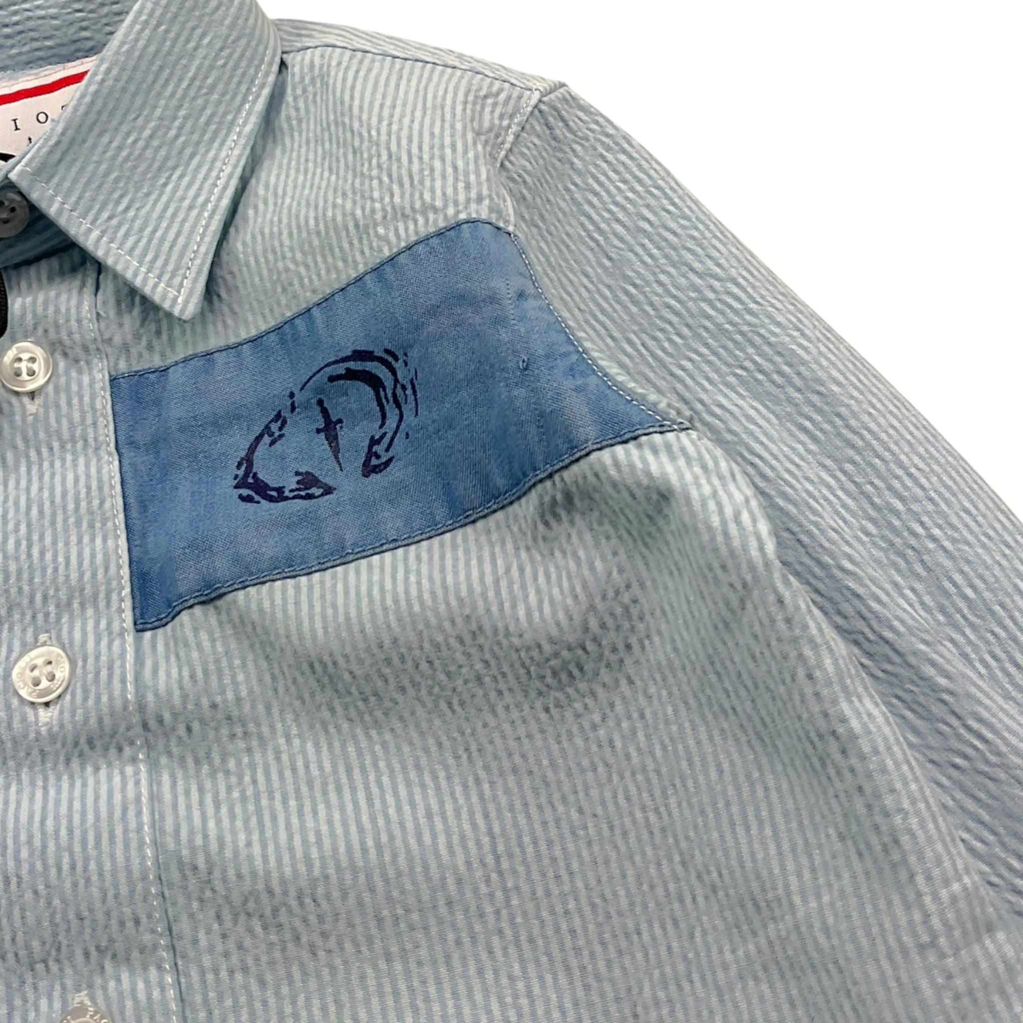 Cesare Paciotti Camicia Tinta Unita Manica Lunga per Bambino CMP5158B AZZURRO CESARE PACIOTTI 