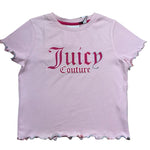 Juicy Couture T-Shirt Girocollo Tinta Unita con Stampa per Bambina JBX6527 ROSA JUICY COUTURE 