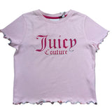 Juicy Couture T-Shirt Girocollo Tinta Unita con Stampa per Bambina JBX6527 ROSA JUICY COUTURE 