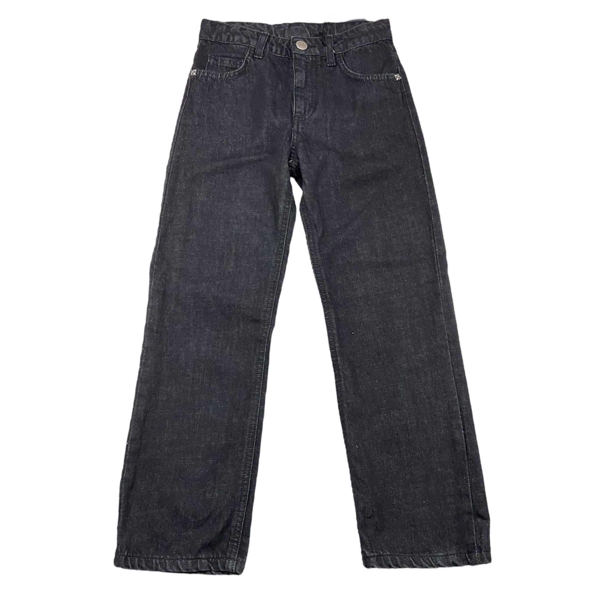 JOHN RICHMOND jeans tinta unita con logo Nero per Bambino RBA25226JE NERO JOHN RICHMOND 