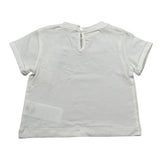 M+E' T-Shirt Girocollo tinta unita con Brillantini Panna per Bambina UE1817 PANNA M+E' 